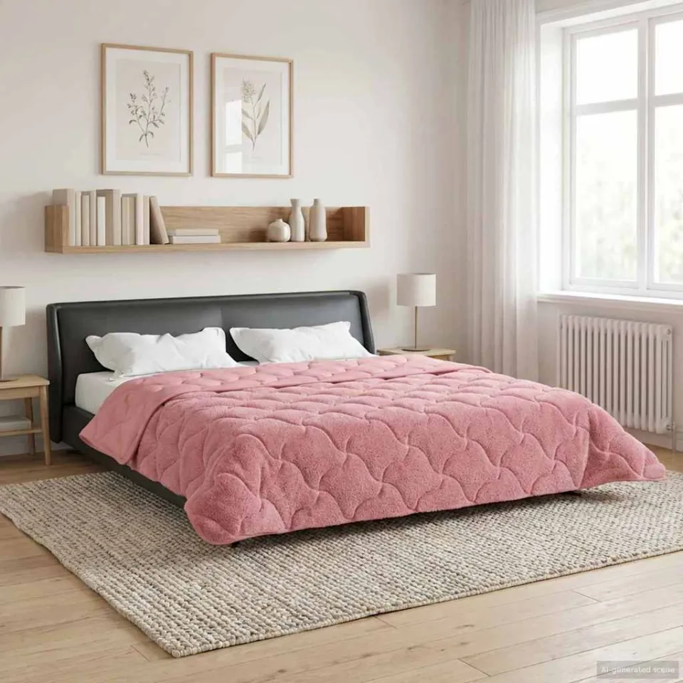 vidaXL Zomer Dekbed 220 x 240 cm Zomer Roze Ademend, foto 4