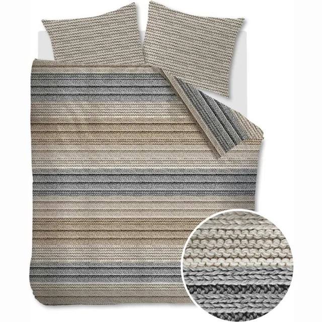 Ambiante Cozy Knit dekbedovertrek - Grijs