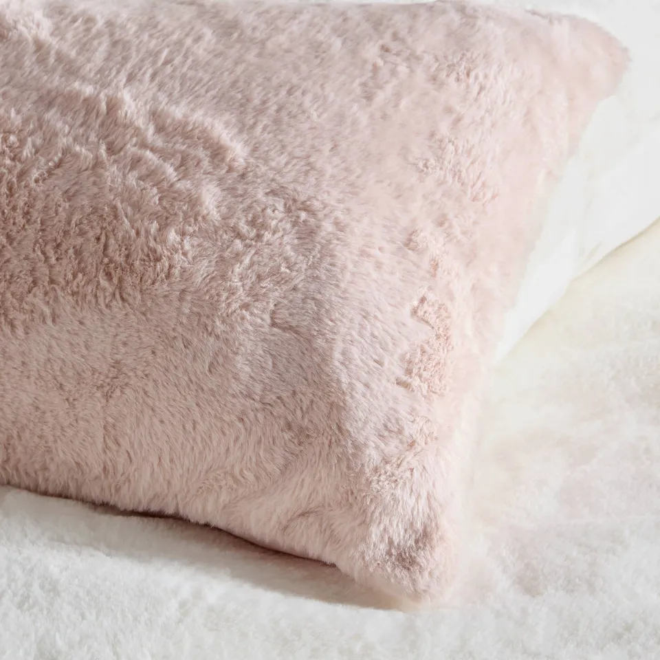 NOUS Living fur kussensloop 40x55 cm roze, foto 5