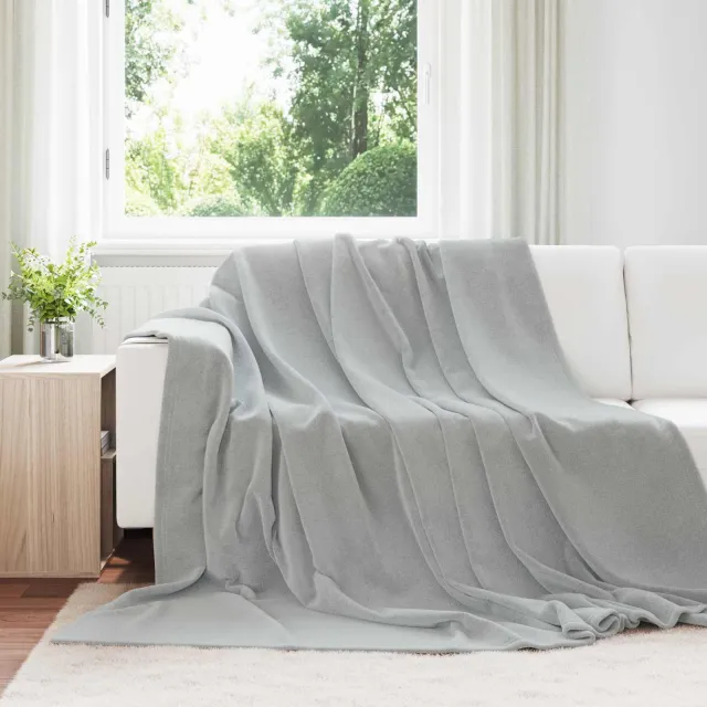 vidaXL plaid Grijs 240 x 220 cm 1,37 kg Fleece, foto 2