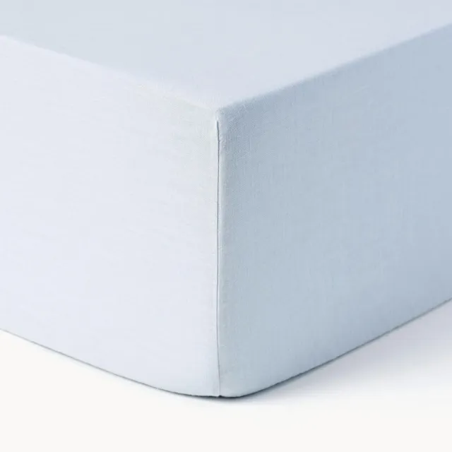 Westwing Collection Hoeslaken Airy, gewassen linnen Lichtblauw