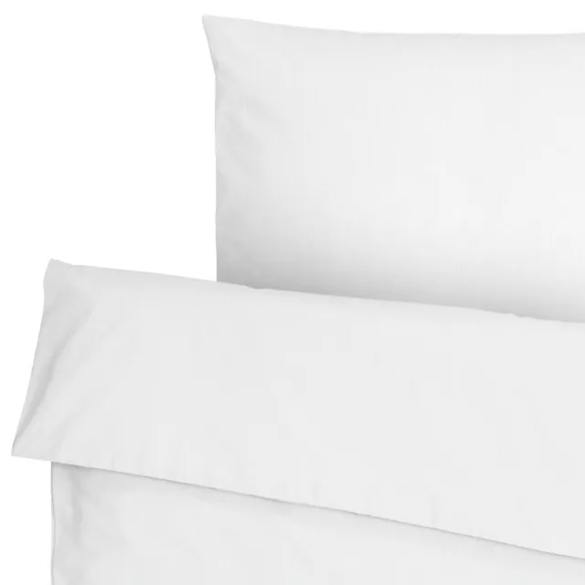 ERWIN M. Dekbedovertrekset Siena hotelsluiting; 135x200 cm (BxL), 80x80 cm (LxB); wit