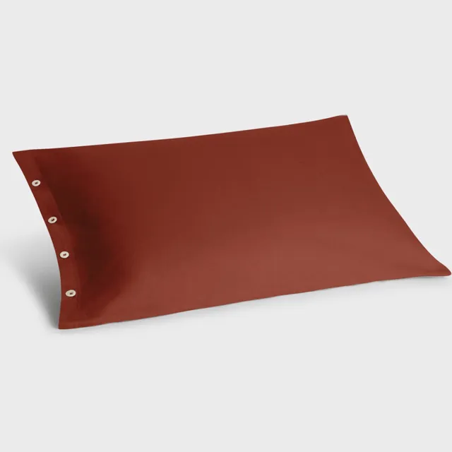 Yumeko kussensloop flanel fluweel rood 50x70 - Biologisch & ecologisch - 1 stuk Red Velvet