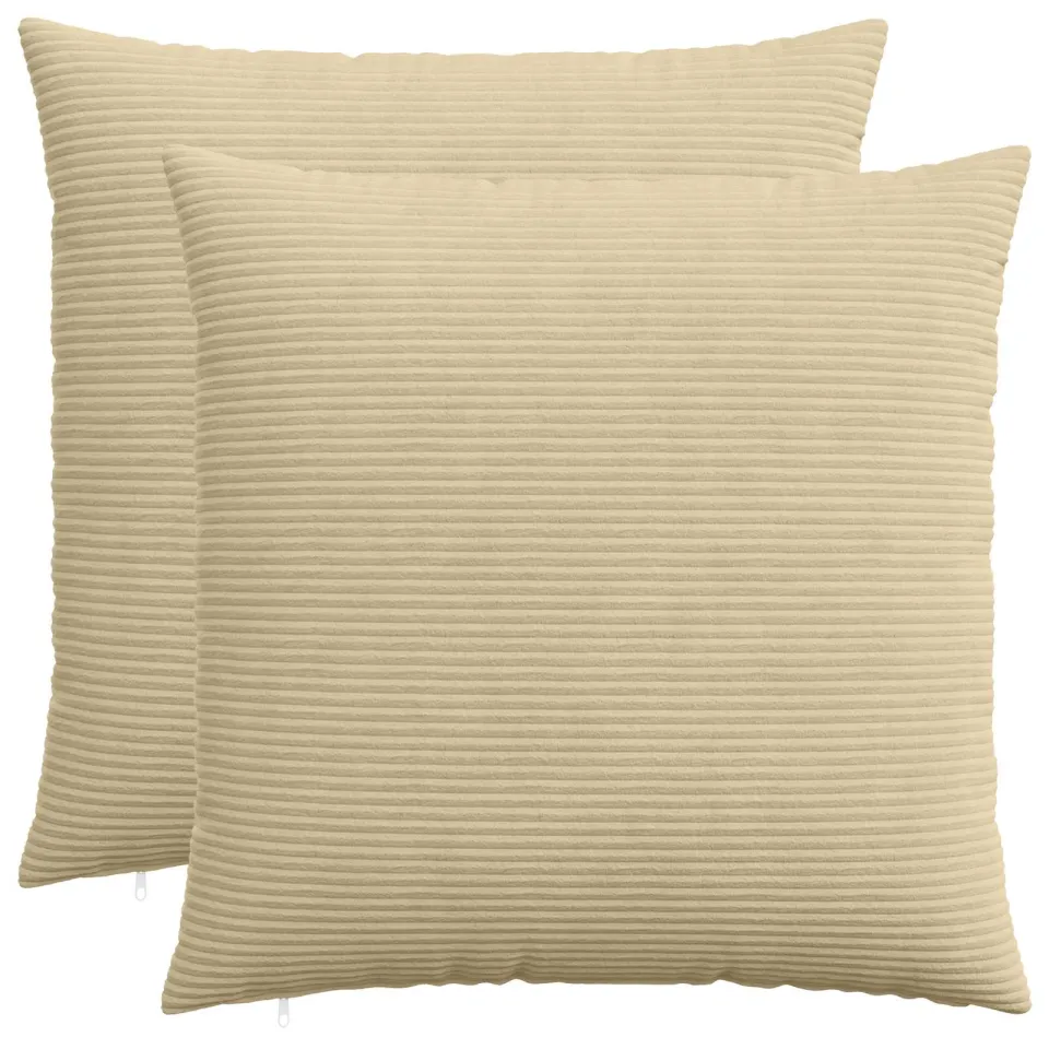 vidaXL Kussensloop 2 st HEERLEN Grijs groen 60 x 60 cm corduroy