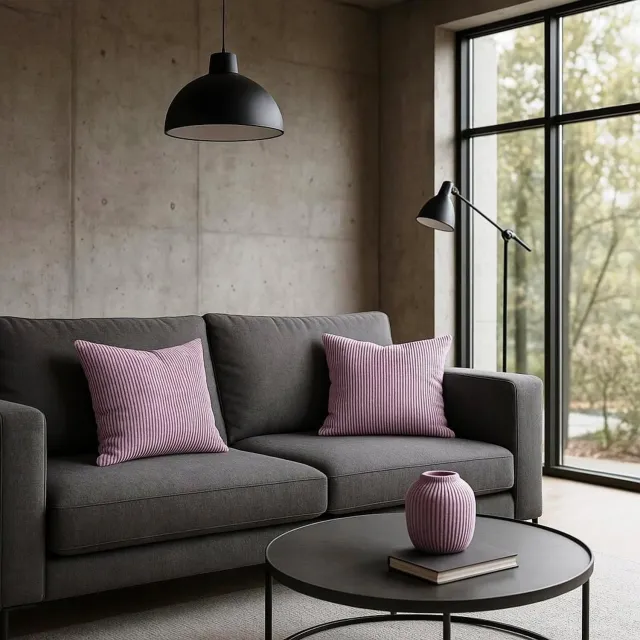 MMO-EURO Martyna Opiełka Luxe Velours Corduroy Kussenhoes 50x40 cm - Lavendel