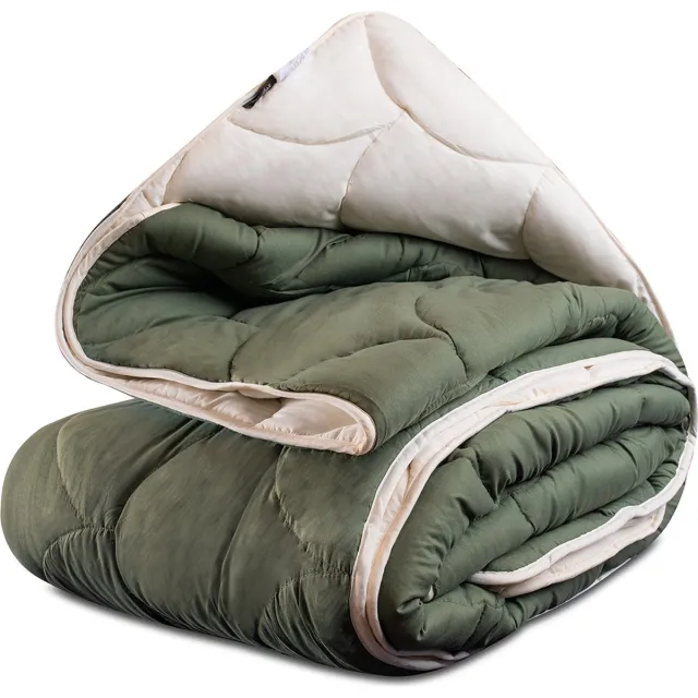 Zydante Swisstech All in One Wasbaar Dekbed Easy 240x200 - Dekbed zonder overtrek - Hoesloos dekbed - Eazy dekbed - Gekleurd dekbed - All Year Winterdekbed & Zomerdekbed - Lits Jumeaux Dekbed - Cr√®me/Olivine