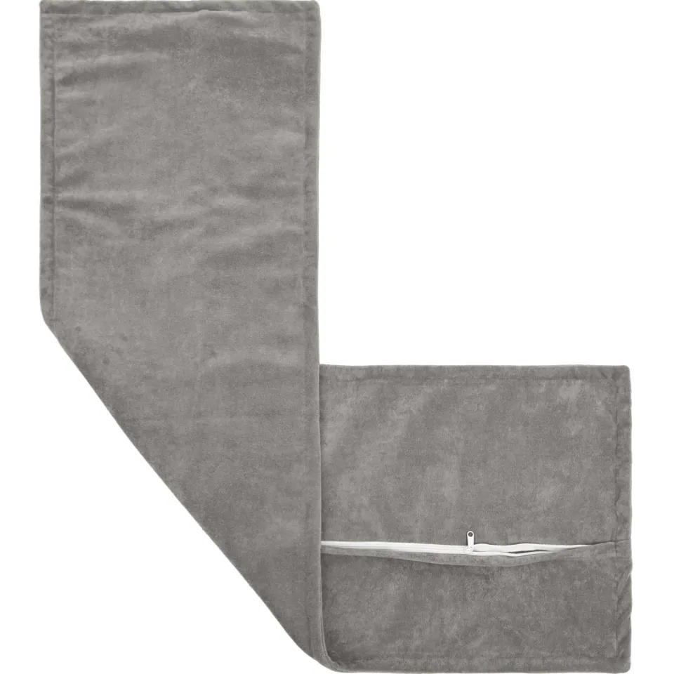 vidaXL Kussensloop HOUTEN Lichtgrijs 40 x 145 cm Microfiber Fleece, foto 3