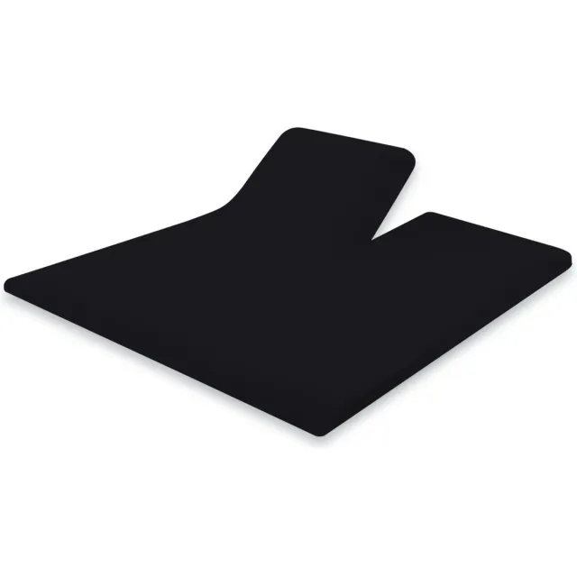 Eleganzzz Splittopper Hoeslaken Katoen Perkal - Zwart - 160x200cm - Split Enkel - Single Split Topper - Hoeslakens - Tweepersoons