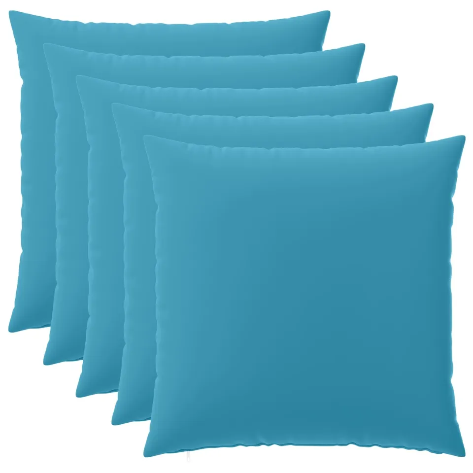 vidaXL Kussensloop 6 st HEERLEN Lichtblauw 80 x 80 cm Polyester