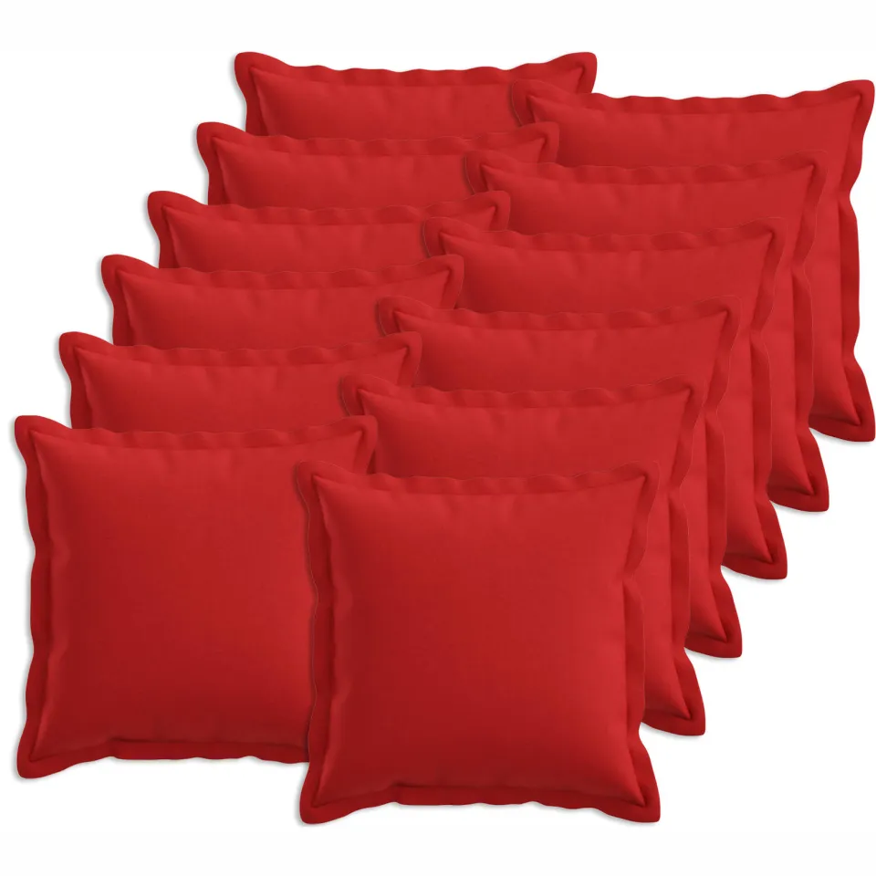 vidaXL Kussensloop 12 st HOUTEN Rood 50 x 50 cm Faux Linnen, foto 3