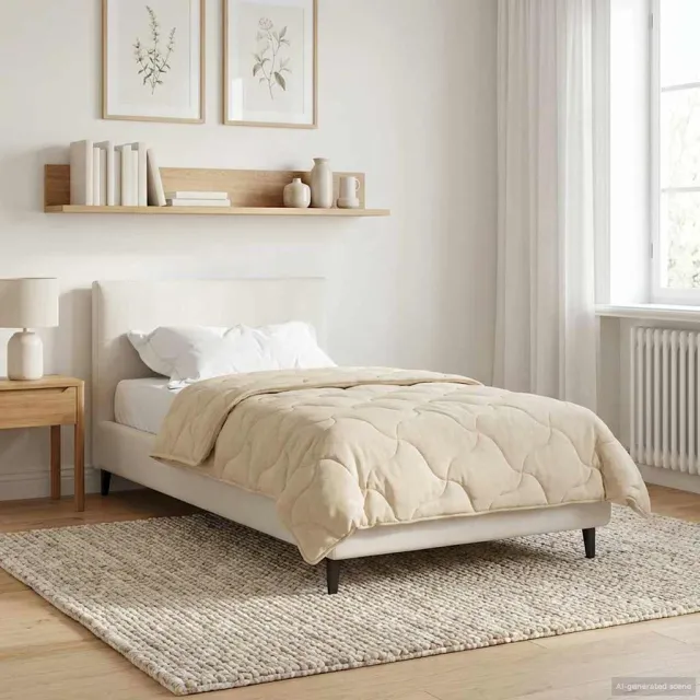 vidaXL Winter Dekbed 135 x 220 cm Winter Crème Ademend