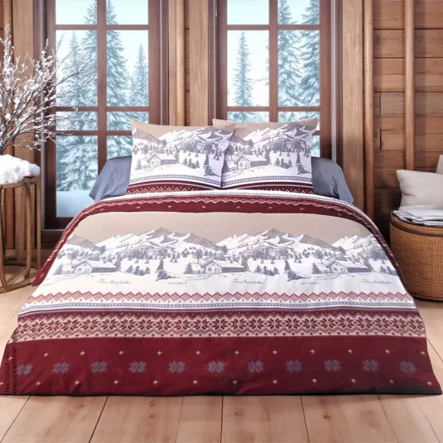 bedlin Dekbedovertrek Flanel - Winter - 240 x 220 cm - Kerst - Adare Cava Multicolor