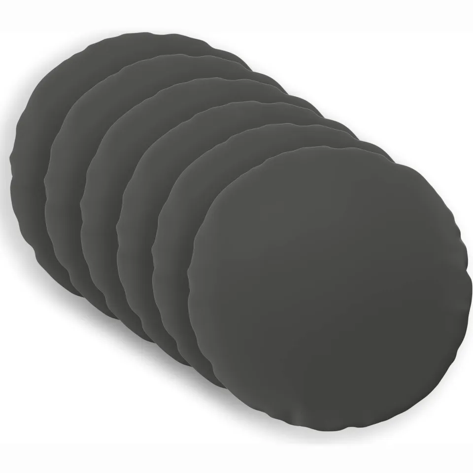 vidaXL Kussensloop 6 st HEERLEN Antraciet Dia. 40 cm Polyester Anthraciet