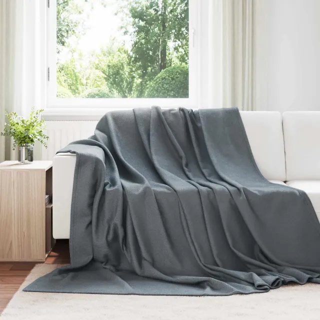 vidaXL Kleden 6 st Donkergrijs 240 x 220 cm 4,44 kg Fleece, foto 2
