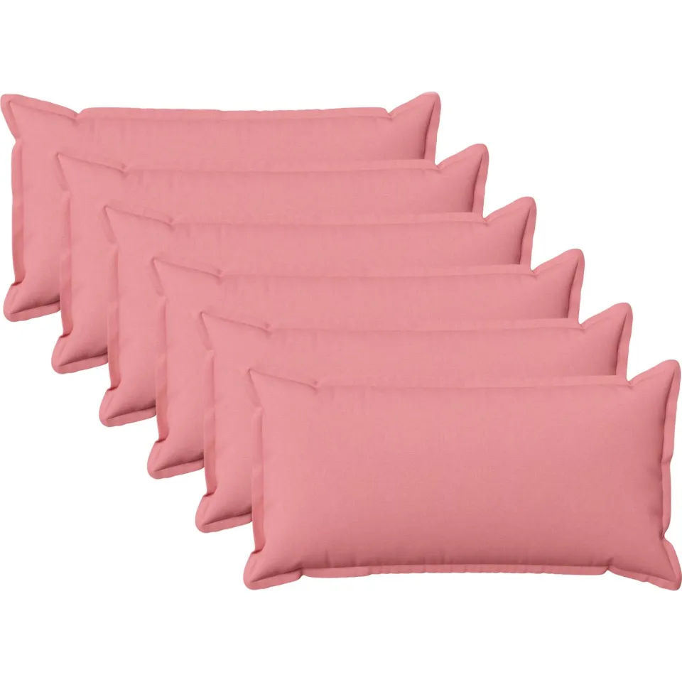vidaXL Kussensloop 6 st HOUTEN Roze 40 x 70 cm Faux Linnen, foto 3