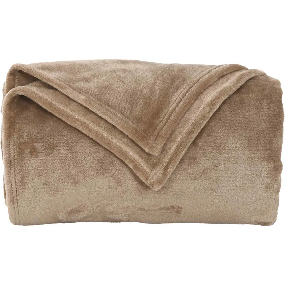 vidaXL plaid Camel 240 x 220 cm 1,37 kg Fleece, foto 4
