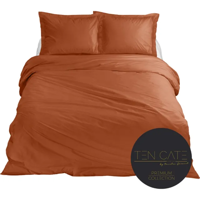 Ten Cate Premium Dekbedovertrek - Dekbedovertrek 140 x 200 - Dekbedovertrekken - Dekbedovertrek 1 persoons - Satijn - Indian Spice - Terracotta