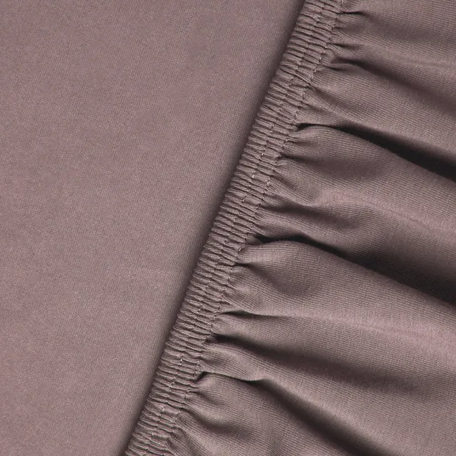kayori Shizu Topper Hoeslaken Jersey - 70-80x200-220cm - Matrasdikte 12 cm - Biologisch Katoen - Mauve