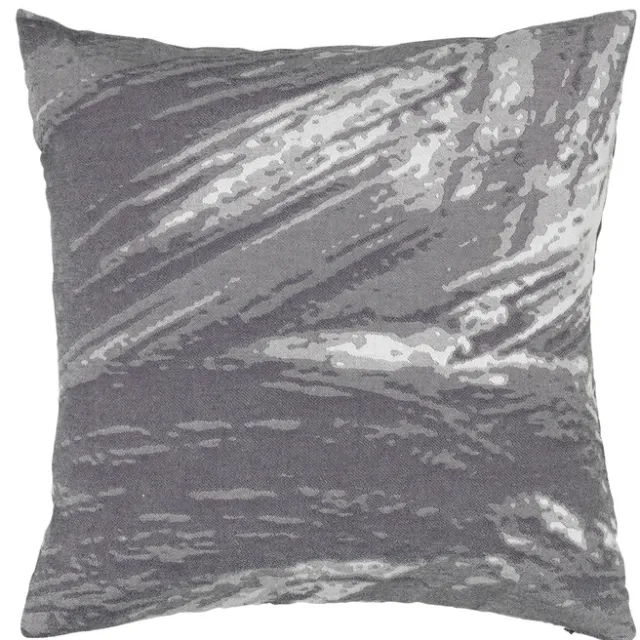 Broste Copenhagen PAINT kussenhoes grijs Zwart