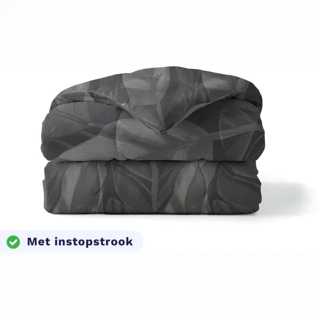 Zelesta Pure Design Black Swan 200x200 - Katoenen dekbed zonder overtrek - Met instopstrook - Wasbaar dekbed - Hoesloos dekbed - 2 in 1 Dekbed met vaste overtrek