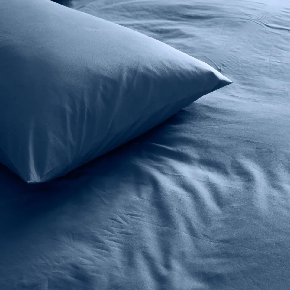 NOUS Living basis dekbedovertrek 2-persoons - blauw (200x220 cm), foto 4