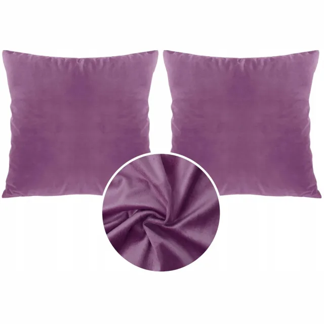 PeeN Dekoracje 2x Sierkussenhoes 40x40cm - Zacht Velours - poederpaar Poederpaars