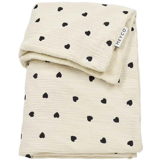 Meyco Sweet Heart hydrofiele ledikantdeken soft sand