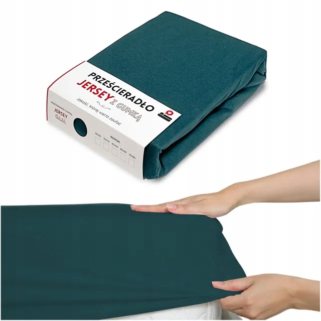 LOZKOHOLICY.PL Jersey Hoeslaken 70x140cm Groen Katoen met Elastiek - Gaja