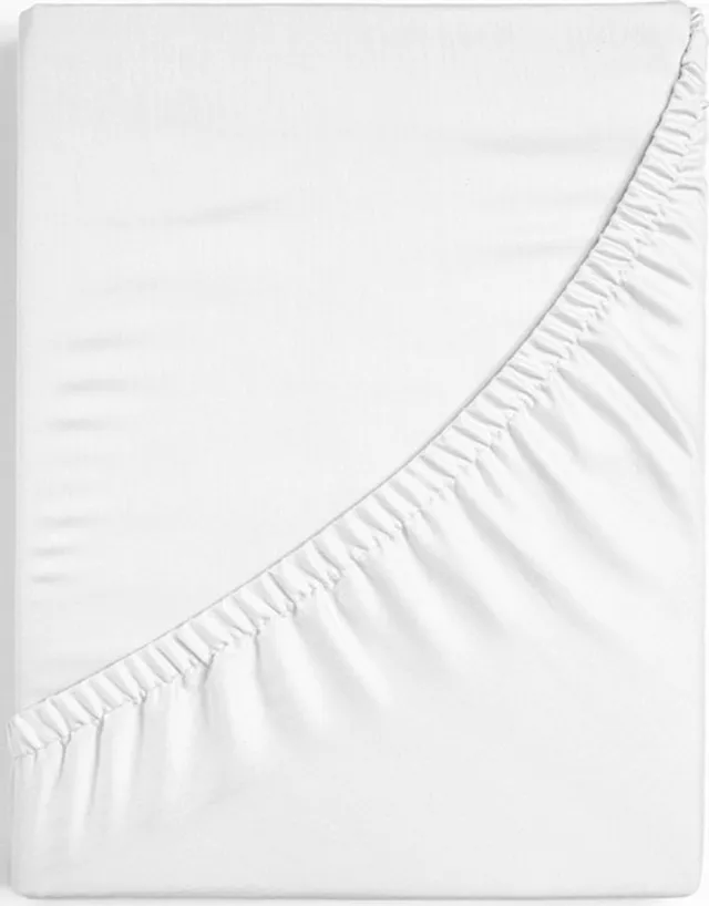 Dreamers Den Premium Jersey Elestaan - Biologisch Katoen - Hoeslaken - Wit - 200x210 cm - 35 cm hoekhoogte