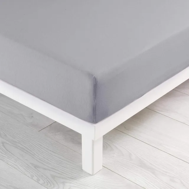 Ibenzoa Jersey Spannbettlaken voor Eenpersoonsbed, 90 x 190 cm - Zachte Comfort en Eenvoudige Onderhoud grijs