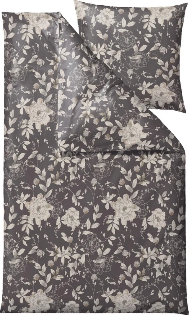 Södahl organic Garden Bloom Beddengoed 135 x 200 cm Grey