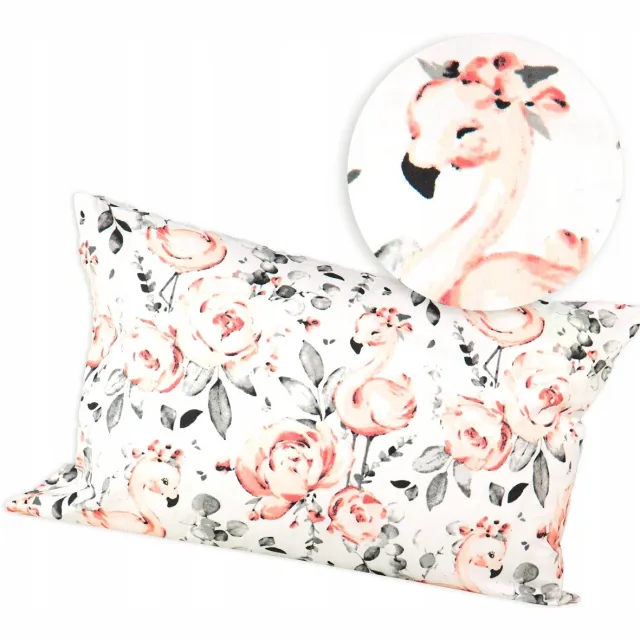 Kussensloop 50x80 cm met Roze Flamingo's - Zachte Katoen