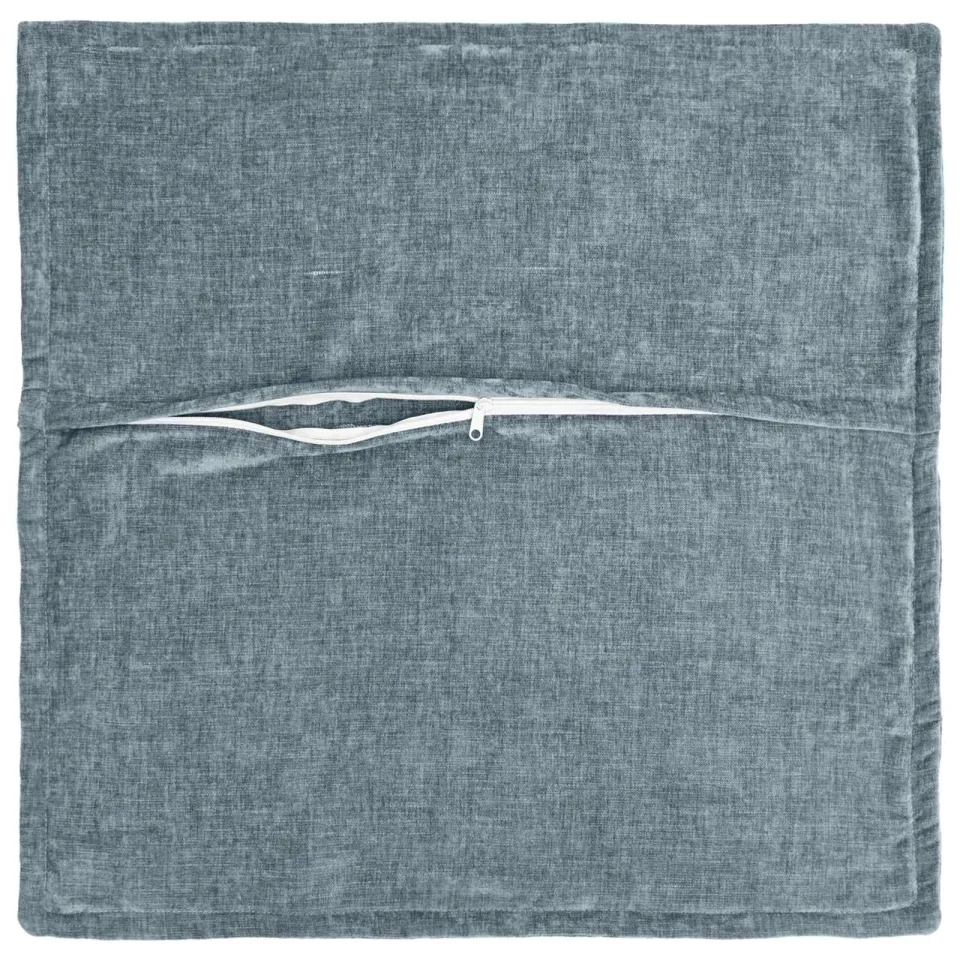 vidaXL Kussensloop 12 st HOUTEN Lichtblauw 40 x 40 cm Chenille Stof blauw, foto 4
