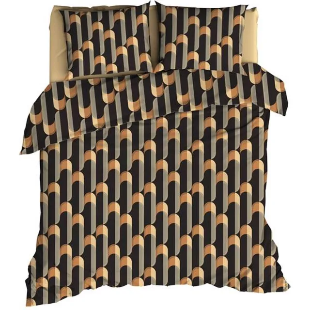 Satin D Or Satin d'Or Cyril Dekbedovertrek - Extra breed - 260x200/220 cm - Antra/Camel