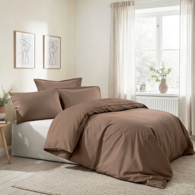 L'essentiel Maison Dekbedovertrekset – Bruin – Katoen (Ranforce)