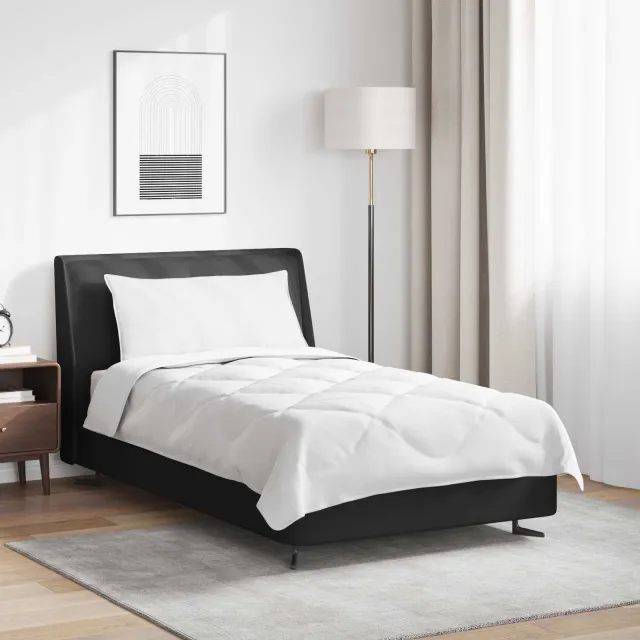 vidaXL Het Duvet voor Elk Seizoen met kussen 2 st Wit Microvezel