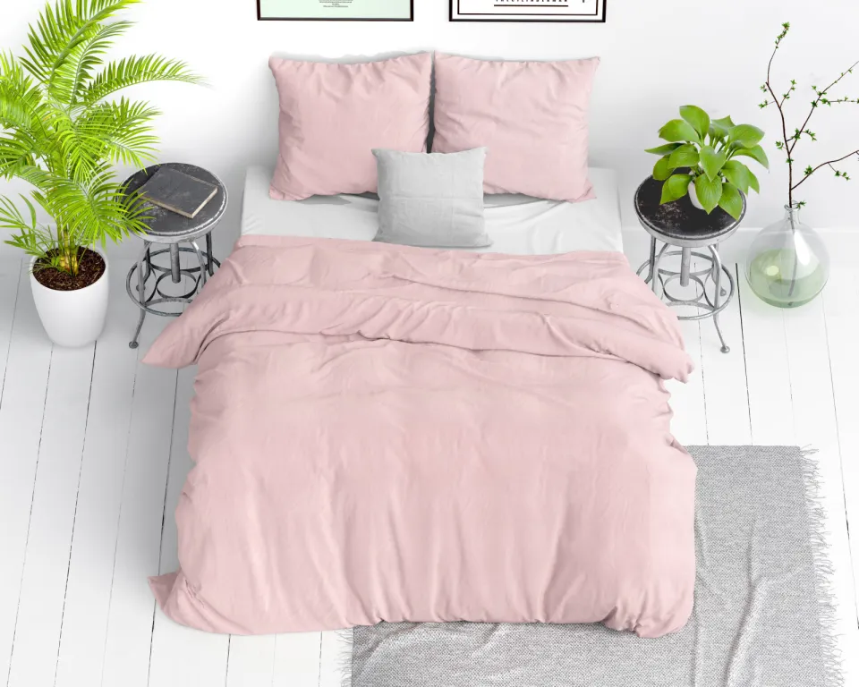 Dreamhouse stone washed dekbedovertrek 1-persoons roze, foto 7