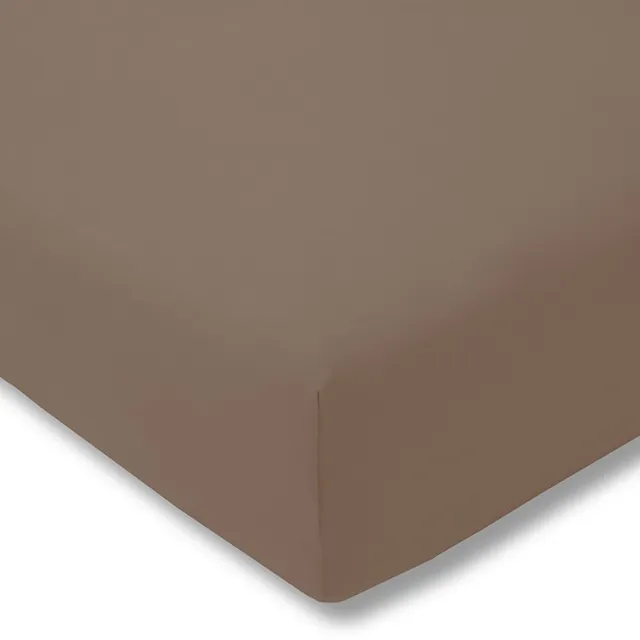 Estella Jersey Hoeslaken 150x200 cm - Zacht & Strak Bahama (bruin)