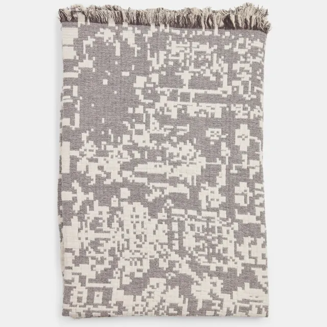 Loberon Plaid Lymora grijs/zwart