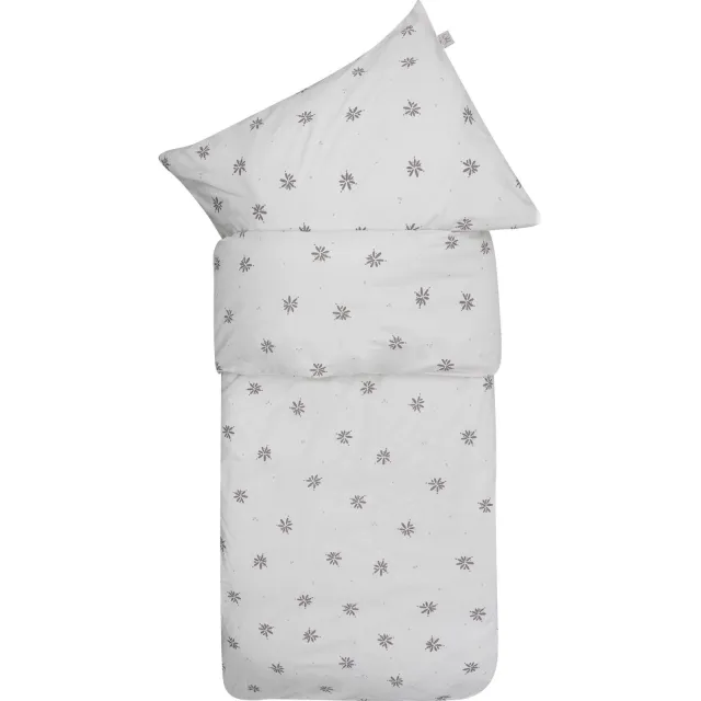 Witlof for kids Tuck-Inn dekbedovertrek kinderbed Little Charm ecru/grijs