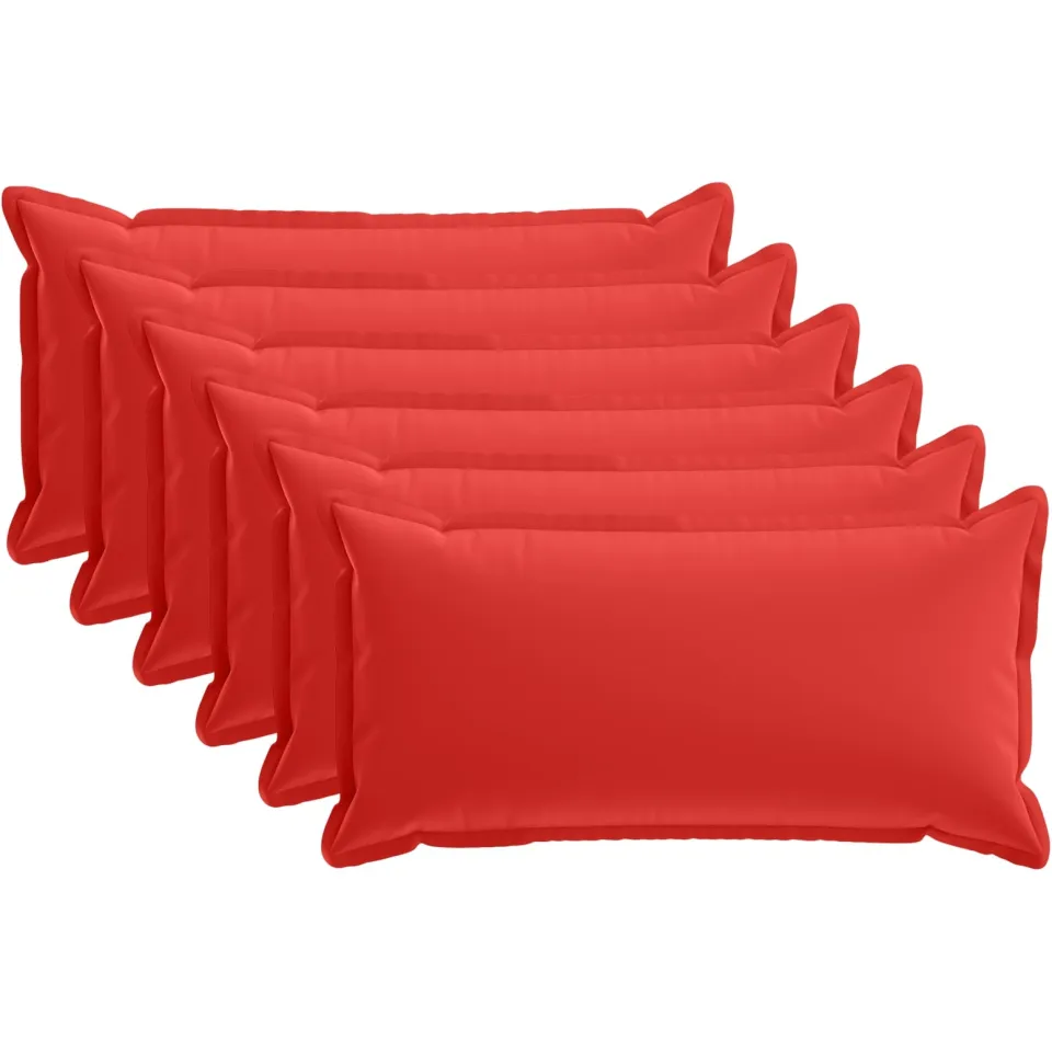 vidaXL Kussensloop 6 st HOUTEN Rood 40 x 70 cm Polyester, foto 3