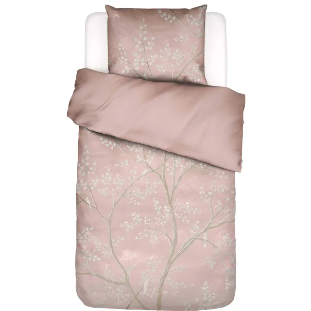 Essenza Lucienne satijnen katoen dekbedovertrek blush pink