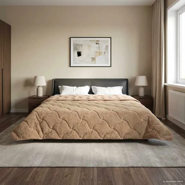 vidaXL Vol jaar dekbed 220 x 260 cm Taupe