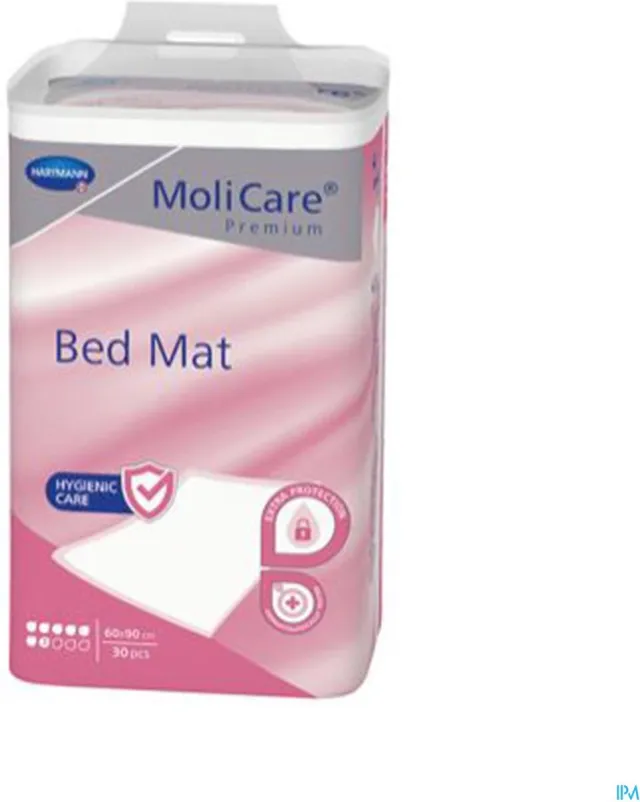 Molicare Hartmann Molicare Premium Bed Mat 7 gouttes 60 x 90 cm bordable (90 x 180 cm) - 1 paquet de 30 protections 1 pak van 30 stuks