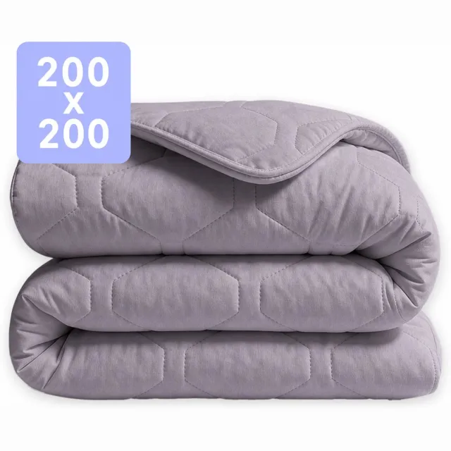 Happybed Dekbed zonder overtrek 200x200 - Wasbaar Dekbed - Bedrukt dekbed zonder hoes - Hoesloos Dekbed - Tweepersoonsdekbed - Burnished Lilac