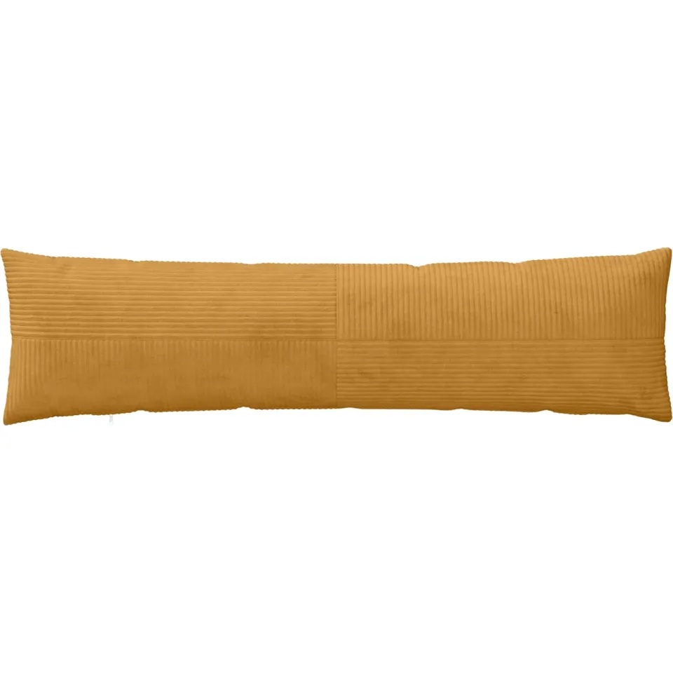 vidaXL Kussensloop 2 st ALMELO Geel 40 x 145 cm corduroy