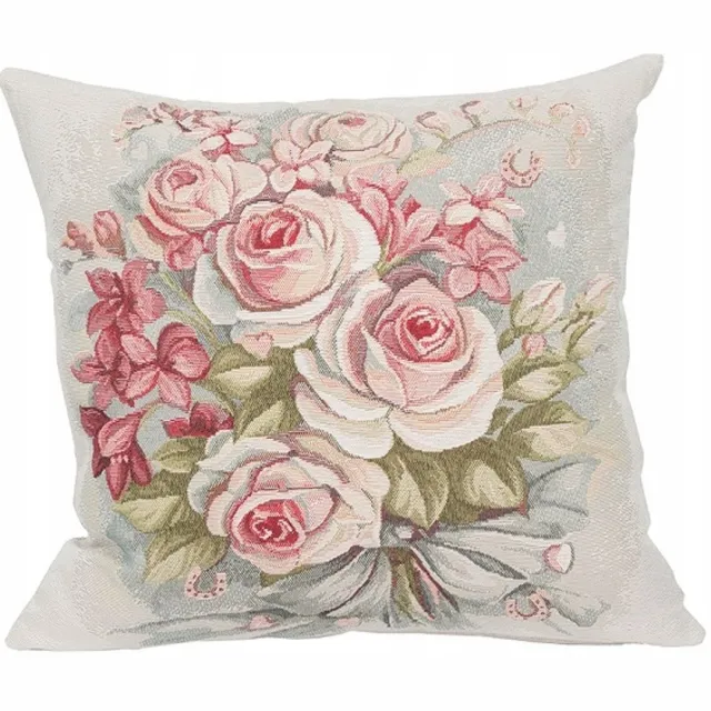 Markizeta Gobelin sierkussen 45x45cm - Vintage bloemmotief Multicolor