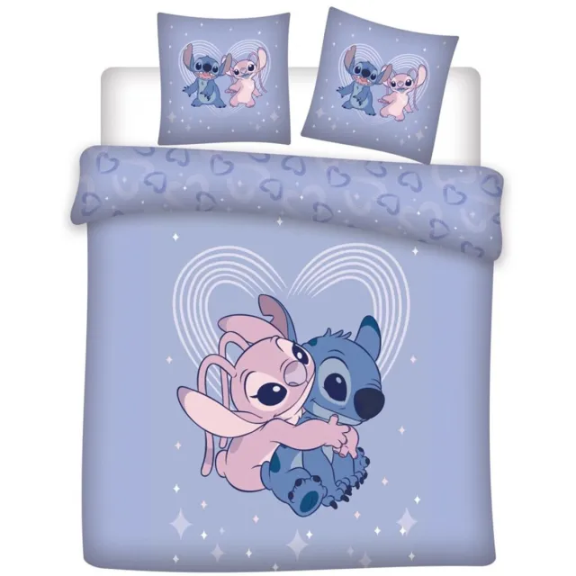 Lilo & Stitch Disney Lilo & Stitch Dekbedovertrek, Angel love - Lits Jumeaux - 240 x 220 cm Polykatoen Lila