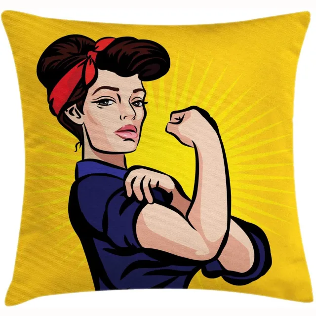 ABAKUHAUS Kussenhoes – Retro Pin-up – 40x40 cm – Dubbelzijdig bedrukt Mehrfarbig