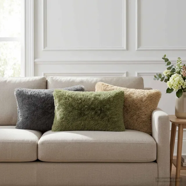 vidaXL Kussensloop 6 st HEERLEN Lichtgroen 40 x 60 cm PV Fleece